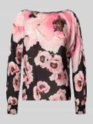 Marc Cain Regular Fit Bluse mit U-Boot-Ausschnitt in Black, Größe 34