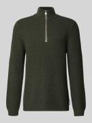 Marc O'Polo Denim Regular Fit Troyer aus Baumwoll-Mix in Dunkelbraun, ...