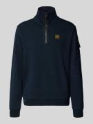 PME Legend Sweatshirt mit Troyer-Kragen und Label-Detail in Marine, Gr...