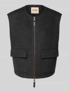 MOS MOSH Weste mit Reißverschluss in Dunkelgrau, Größe M