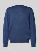 MAERZ Muenchen Strickpullover mit gerippten Abschlüssen in Ocean Melan...