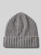 Roeckl Beanie mit Label-Detail in Mittelgrau Melange, Größe 1