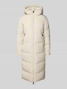 WITHBLACK Steppmantel mit Kapuze in Offwhite, Größe L