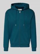 Tom Tailor Denim Regular Fit Sweatjacke aus Baumwoll-Mix in Dunkelgrue...