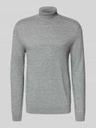 SELECTED HOMME Rollkragenpullover mit gerippten Abschlüssen in Mittelg...