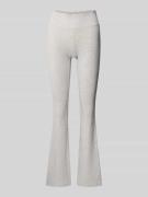 Review Flared Fit Leggings mit Viskose-Anteil in Hellgrau Melange, Grö...