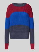 Calvin Klein Jeans Strickpullover mit Rundhalsausschnitt und Streifenm...