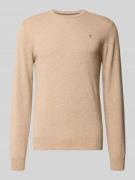 Gant Strickpullover aus reiner Lammwolle mit gerippten Abschlüssen in ...