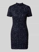 Mango Minikleid mit Paillettenbesatz in Marine, Größe L