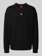 HUGO Relaxed Fit Sweatshirt aus Baumwoll-Mix Modell 'DETTIL' in Black,...