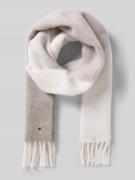 Marc Cain Schal mit Label-Detail in Ecru, Größe 1