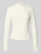 Tommy Hilfiger Slim Fit Langarmshirt aus reiner Baumwolle in Weiss, Gr...