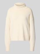Lanius Oversized Strickpullover aus Schurwoll-Baumwoll-Mix in Ecru, Gr...