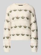 Vero Moda Regular Fit Strickpullover mit Lochstrickmuster Modell 'IDEL...