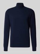 Manuel Ritz Strickpullover mit Rollkragen in Marine, Größe L