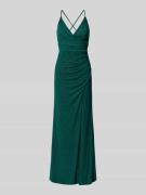 Mascara Slim Fit Abendkleid mit Raffungen in Dunkelgruen, Größe 34