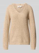 s.Oliver RED LABEL Regular Fit Strickpullover aus Baumwoll-Mix in Beig...