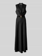 Rinascimento Abendkleid mit Wasserfall-Ausschnitt in Black, Größe XL