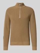 Marc O'Polo Denim Regular Fit Troyer aus reiner Baumwolle in Beige, Gr...