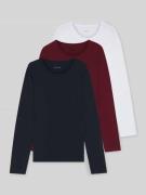 BOSS Regular Fit Langarmshirt aus reiner Baumwolle im 3er-Pack in Rot,...