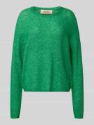 MOS MOSH Loose Fit Strickpullover mit Woll-Anteil Modell 'Mape' in Gru...