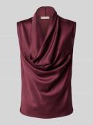 Rinascimento Regular Fit Bluse mit Wasserfallausschnitt in Bordeaux, G...