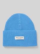 Marc O'Polo Beanie aus reiner Baumwolle in Blau, Größe 1