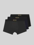 BOSS Trunks aus Stretch-Baumwolle im 3er-Pack in Black, Größe L