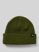 The North Face Strickmütze mit breitem Umschlag und Label-Detail in Ol...