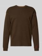 Scotch & Soda Strickpullover mit Rundhalsausschnitt in Dunkelbraun, Gr...