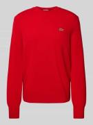 Lacoste Regular Fit Strickpullover aus reiner Wolle in Rot, Größe L