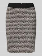 Marc Cain Minirock mit Nahtreißverschluss in Mittelgrau, Größe 34