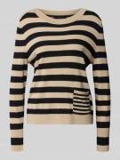 Marc Cain Strickpullover mit Kaschmir-Anteil in Sand, Größe 34