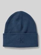 Calvin Klein Jeans Beanie mit Label-Stitching in Marine, Größe 1