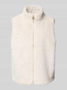 s.Oliver BLACK LABEL Regular Fit Weste aus Teddyplüsch in Kitt, Größe ...