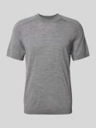 SELECTED HOMME Regular Fit T-Shirt aus reiner Wolle in Mittelgrau, Grö...
