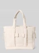 Hey Marly Handtasche mit Label-Patch Modell 'Cool Buddy' in Ecru, Größ...