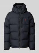 Polo Ralph Lauren Daunenjacke mit Logo-Stitching in Black, Größe L