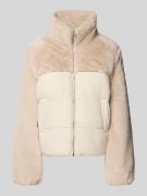 Only Regular Fit Steppjacke mit Kunstfell-Besatz Modell 'WANJA' in Bei...