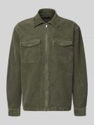 MCNEAL Hemdjacke mit Reißverschluss in Oliv, Größe M