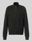 MCNEAL Strickjacke mit Reißverschluss in Dunkelgrau Melange, Größe S