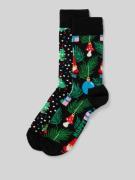 Happy Socks Regular Fit Socken mit Logo-Print Modell 'Holiday Tree' in...