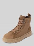 Marc O'Polo Schnürstiefel aus Veloursleder Modell 'ALGOT' in Taupe, Gr...