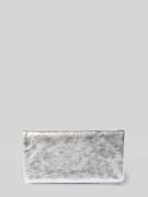 Abro Clutch mit Druckknopfverschluss in Silber, Größe 1
