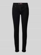 Buena Vista Skinny Fit Jeans mit asymmetrischer Knopfleiste in Black, ...