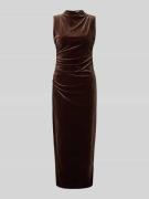 Jake*s Cocktail Slim Fit Cocktailkleid mit Raffungen in Dunkelbraun, G...