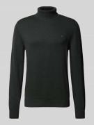 Christian Berg Men Slim Fit Pullover aus Baumwoll-Woll-Mix in Dunkelgr...