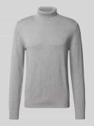 Christian Berg Men Slim Fit Pullover aus Baumwoll-Woll-Mix in Hellgrau...