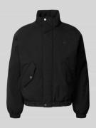 Lacoste Regular Fit Bomberjacke mit Stehkragen in Black, Größe 48