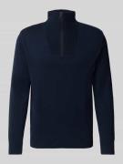 Tom Tailor Denim Regular Fit Troyer aus reiner Baumwolle in Dunkelblau...